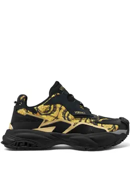 Versace: Чёрные кроссовки 