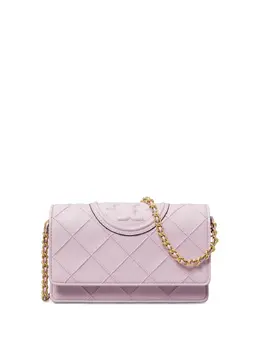 Tory Burch: Светлая сумка через плечо  Fleming