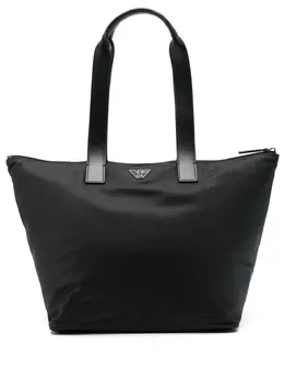Emporio Armani: Чёрная сумка-шоппер 