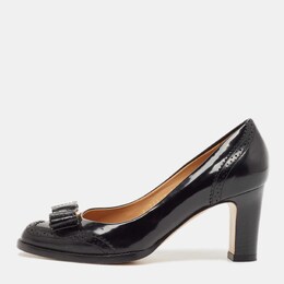 Salvatore Ferragamo: Чёрные туфли  Vara Bow