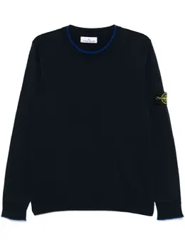 Stone Island: Синий свитер  Compass