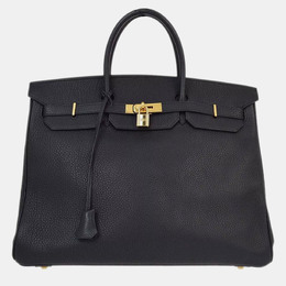 Hermes: Чёрная сумка  Birkin 40
