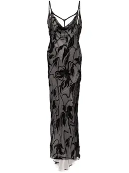 Mugler: Длинное платье 