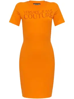 Versace Jeans Couture: Оранжевое платье 