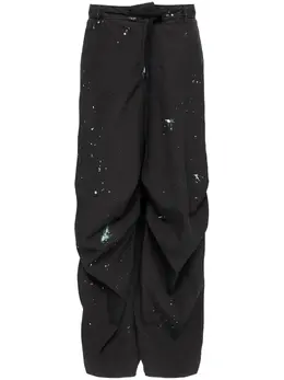 MM6 Maison Margiela: Чёрные брюки 