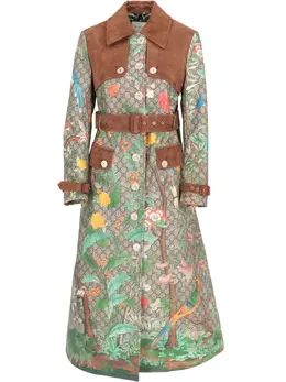 Gucci Pre-Owned: Плащ с растительным принтом 