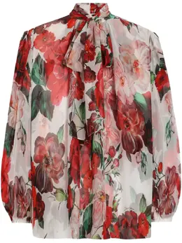 Dolce & Gabbana: Блуза  Rose с принтом