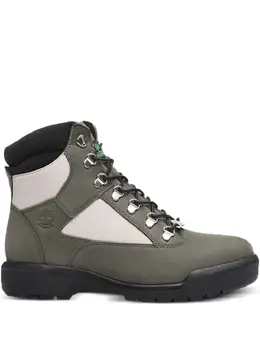 Timberland: Зелёные ботинки 