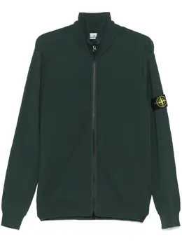Stone Island: Зелёный свитер  Compass