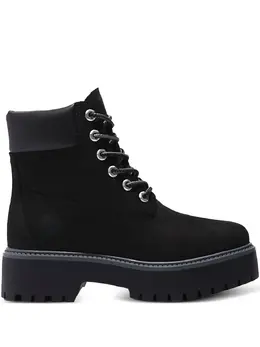 Timberland: Чёрные ботинки 