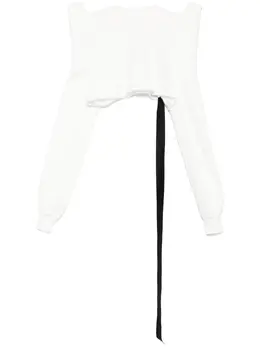 Rick Owens DRKSHDW: Белый свитшот 