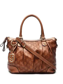 Gucci Pre-Owned: Коричневая сумка-шоппер 