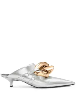 JW Anderson: Серебристые сабо  Chain