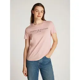 TOMMY HILFIGER: Розовая футболка 