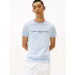TOMMY HILFIGER: Голубая футболка 