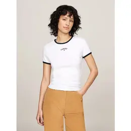 Tommy Jeans: Белая футболка 