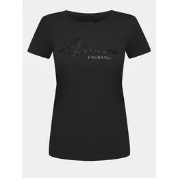 Armani Exchange: Чёрная футболка 