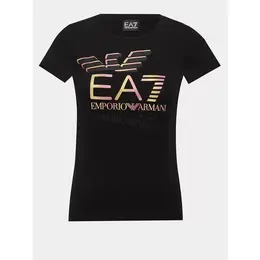 EA7 EMPORIO ARMANI: Чёрная футболка 