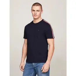 TOMMY HILFIGER: Синяя футболка 
