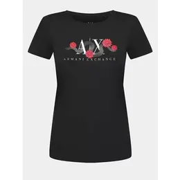 Armani Exchange: Чёрная футболка 