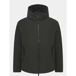 Armani Exchange: Пуховик цвета хаки 