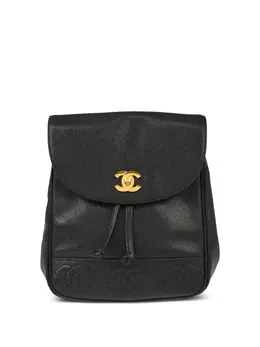 CHANEL Pre-Owned: Чёрный рюкзак 
