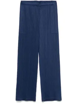 Pleats Please Issey Miyake: Синие брюки 
