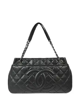 CHANEL Pre-Owned: Чёрная сумка-шоппер 