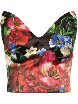 Dolce & Gabbana: Топ  Rose с принтом