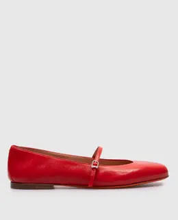 Santoni: Красные балетки 