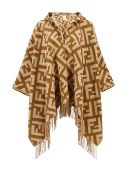 FENDI: Жаккардовый плащ 