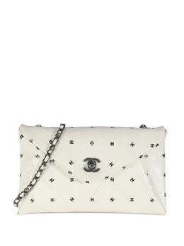 CHANEL Pre-Owned: Белый клатч 