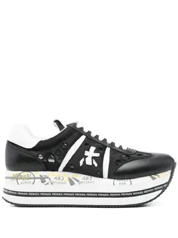 Premiata: Чёрные кроссовки  Beth