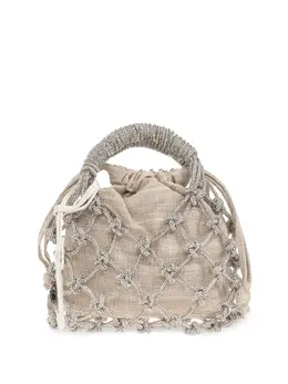 Kurt Geiger London: Серебристая сумка-шоппер 