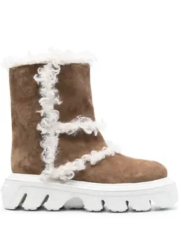 Casadei: Коричневые ботинки 