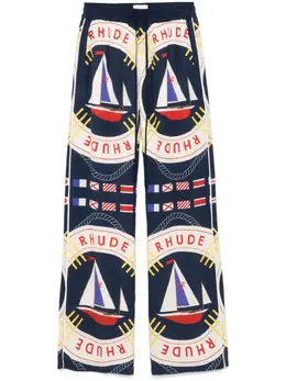RHUDE: Шёлковые брюки 
