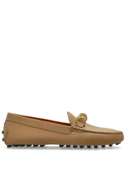 Tod's: Бежевые лоферы  Gommino