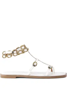 Kurt Geiger London: Белые сандалии 
