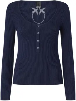 PINKO: Синий топ  Love Birds