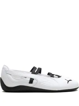 PUMA: Белые балетки  Speedcat