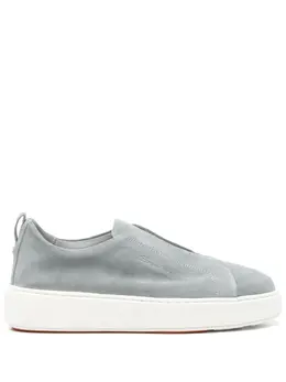 Santoni: Светлые кроссовки 