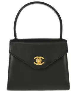 CHANEL Pre-Owned: Чёрная сумка-шоппер 