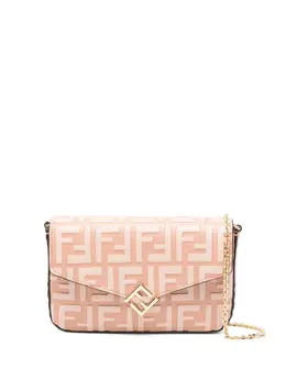 FENDI: Розовая сумка через плечо  FF