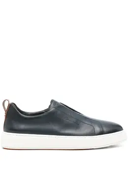 Santoni: Синие кроссовки 