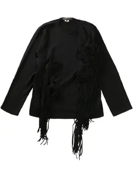 Comme des Garçons Homme Plus: Свитер бахромой 