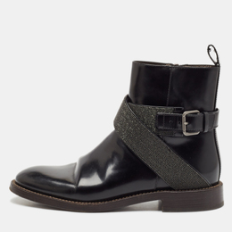 Brunello Cucinelli: Чёрные ботинки  Monili