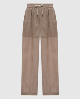 Brunello Cucinelli: Бежевые брюки 
