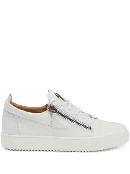 Giuseppe Zanotti: Белые кроссовки  Frankie