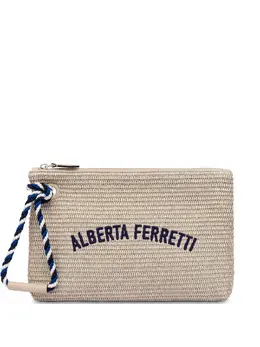 Alberta Ferretti: Бежевый клатч 