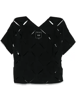 Y-3: Чёрная футболка 